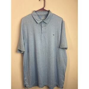 Vineyard Vines Performance Polo Shirt Mens Large Blue Stretch Golf